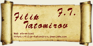 Filip Tatomirov vizit kartica